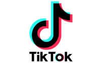 the tiktok logo on a black background