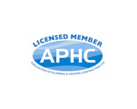 the aphc logo on a white background