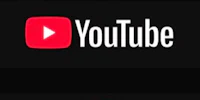 the youtube logo is shown on a black background