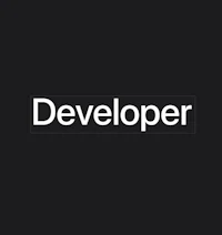 a black background with the word developer on it