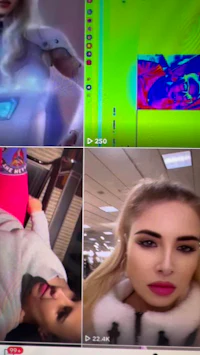 a video of a woman and a man on a video chat