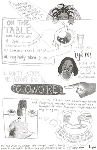 a drawing of a table with different things on it