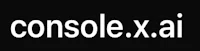 console x ai logo on a black background