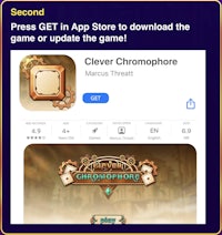 a screenshot of the app store to download the game and update the game