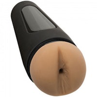 a black sex toy on a white background