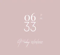 a pink and white background with the number 633 on it
