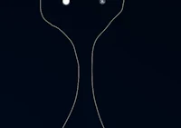 a drawing of a cat with a moon in the background