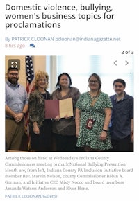 domestic violence, bullying, women's business topics for proclamations