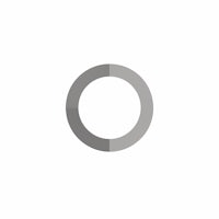 a grey circle on a white background