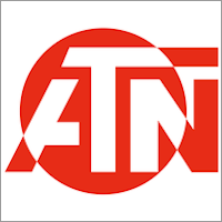 the atn logo on a white background