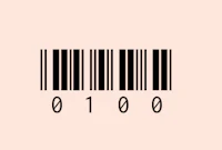a barcode on a pink background