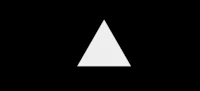 a white triangle on a black background