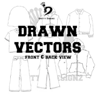 draw vectors front and pack view