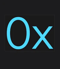 the xo logo on a black background