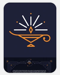a lamp icon on a dark background
