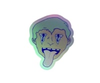 a sticker with a man's face on it