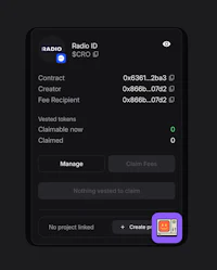 the radio id is shown on a black screen