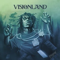 the cover of visionland, featuring a man with dreadlocks