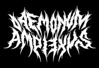 a black and white logo with the words'demonium amphemus'on it