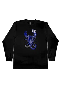 blue scorpion long sleeve tee