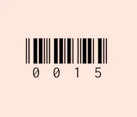 a barcode on a pink background