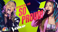 gwen is so proud on the voice