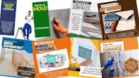 a set of brochures showing different types of work