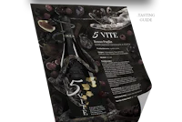 a poster with a bottle of wine on it