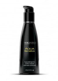 a bottle of aqua sanitizer on a white background