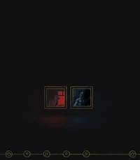 a screenshot of a dark room with a man and a woman