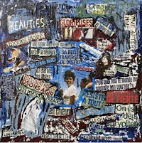 beatles collage - mixed media on canvas
