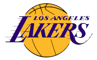 the los angeles lakers logo on a black background