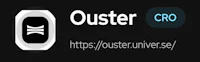 a black and white logo with the words'outster cro'