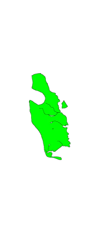 a green and black map on a white background