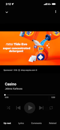 a screenshot of the casino app on an iphone