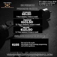 a black and white image of a person's pricing guide