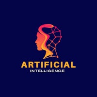 artificial intelligence logo with a woman's head
