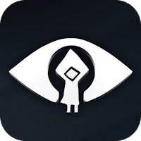 a black icon with an eye on it