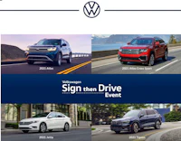 the volkswagen atlas and volkswagen jetta are shown in the advertisement