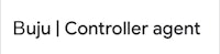 a black and white logo with the words buyu controller agent