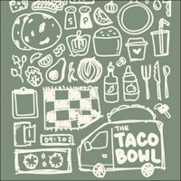 An assortment of taco truck contents