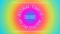 a rainbow colored tarot card with the words'astral tarot'