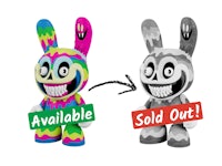 a bunny with the words sold out next to it