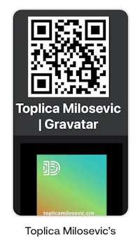 a qr code with the words topica miloevi i gravetar