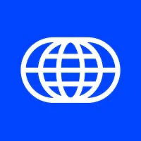the world bank logo on a blue background