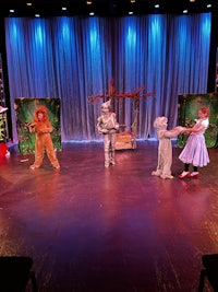 a stage with people on it
