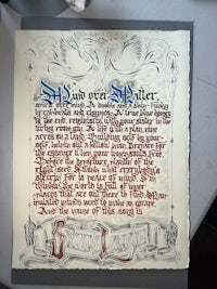 a piece of paper with a drawing on it