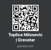 a qr code with the text, topica milosevic gravetar
