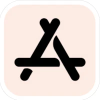 a black and white icon with the letter a