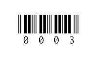 a barcode on a white background